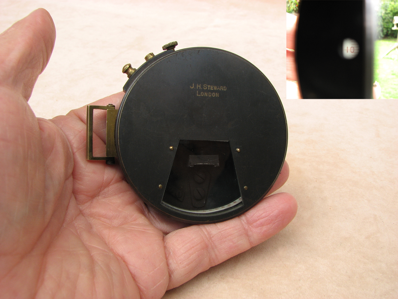 Pre WW1 drum clinometer by J.H. Steward, London.